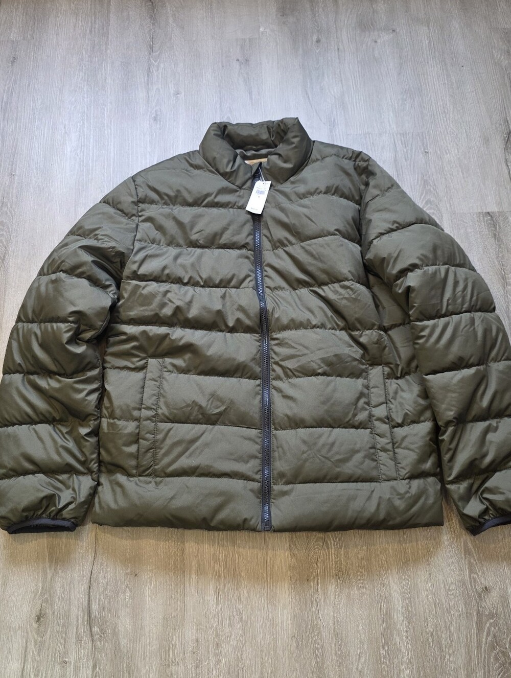 Gap Cold Control Puffer Jacket Army Green Olive Water Resistant Mens Small NEW!!